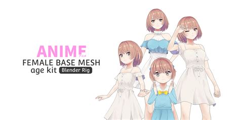 Anime Female Base Mesh Age Kit .